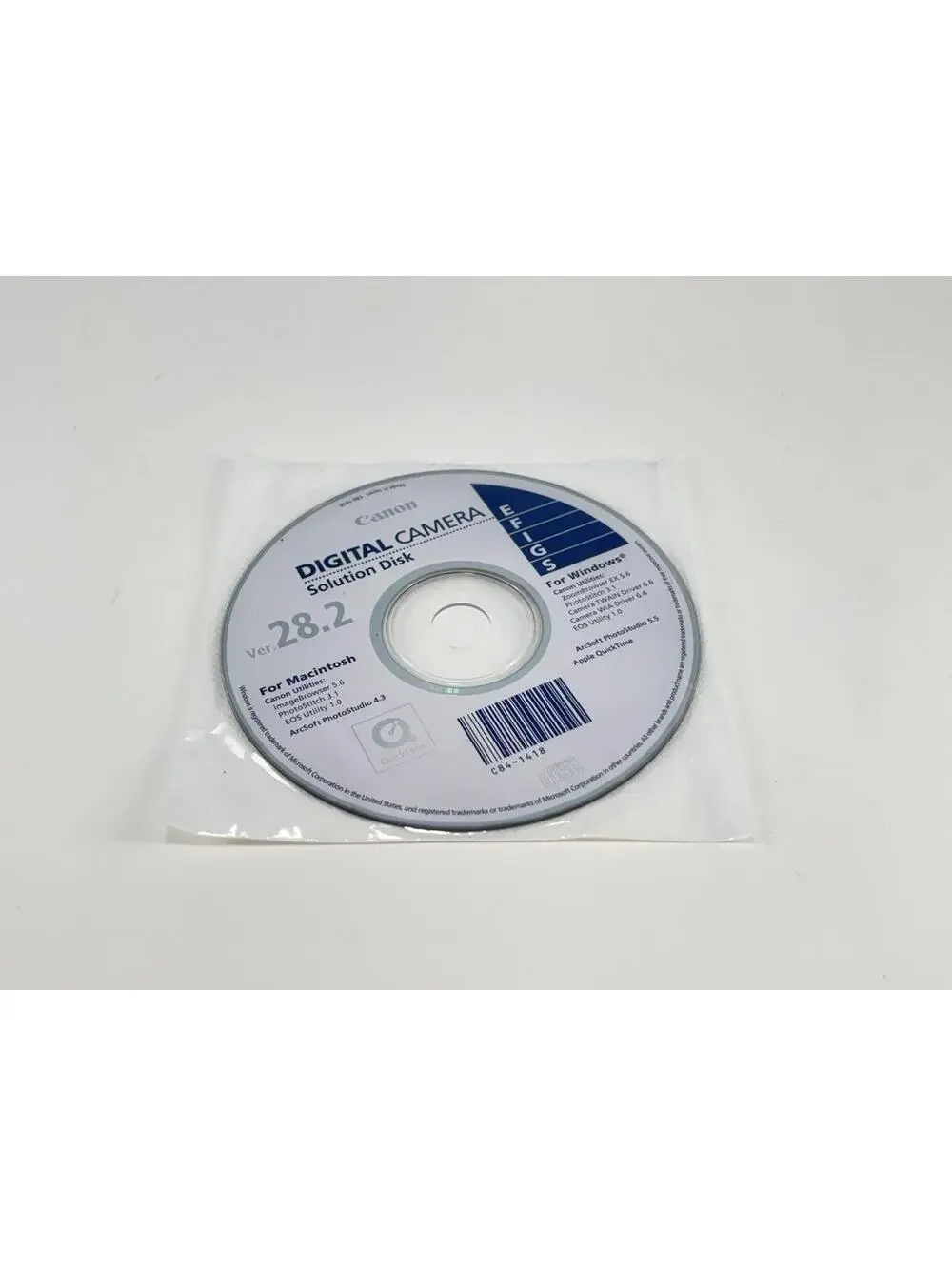 Canon Digital Camera Solution Disk Version 28.2 for Macinstosh and Windows